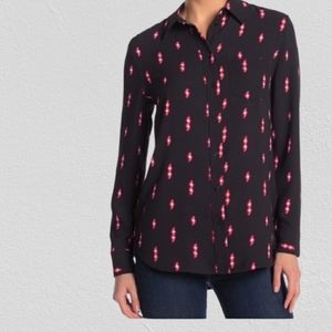 Equipment Femme Black Red White Blouse